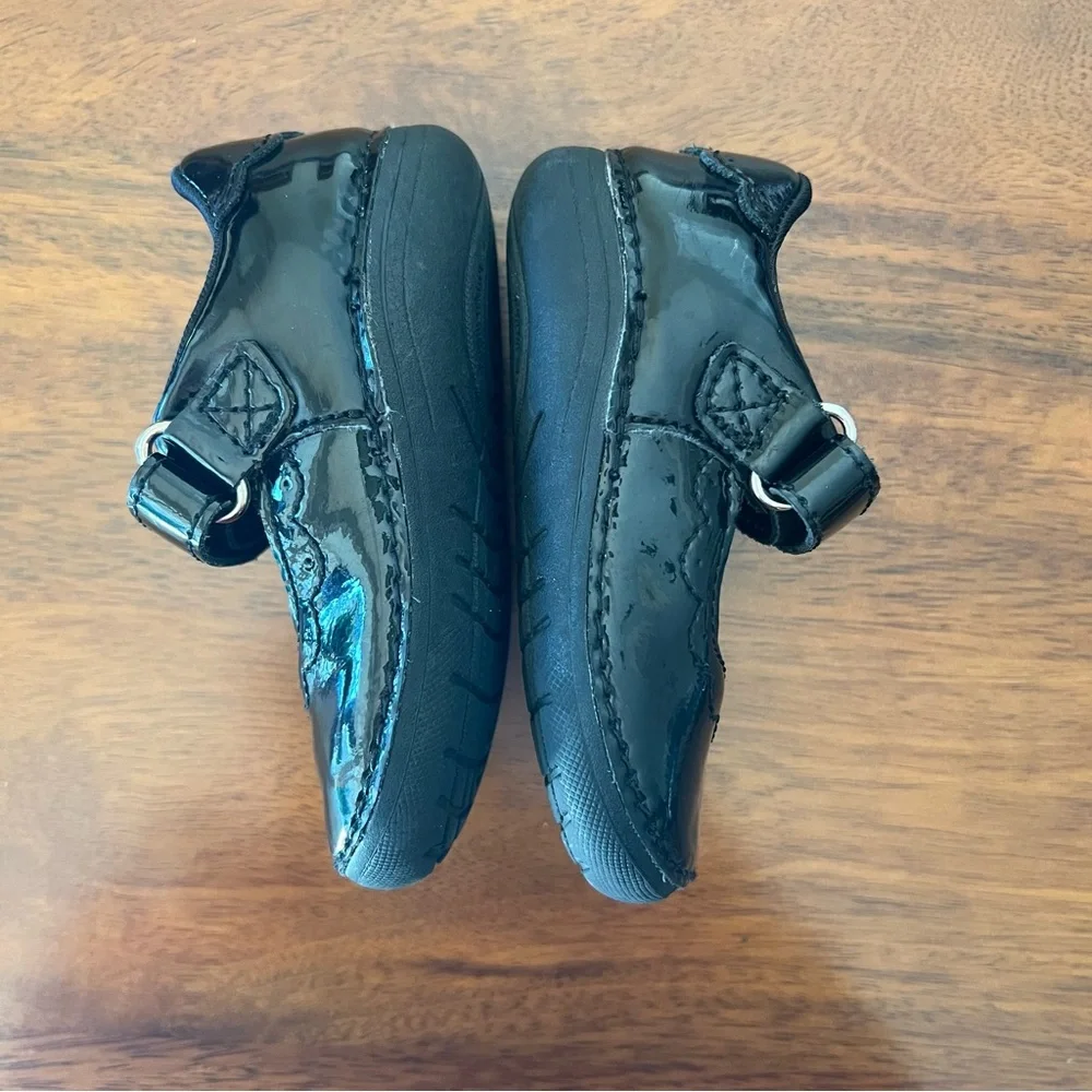 Stride Rite Black Mary Jane Baby Girl Shoes, Size 4.5